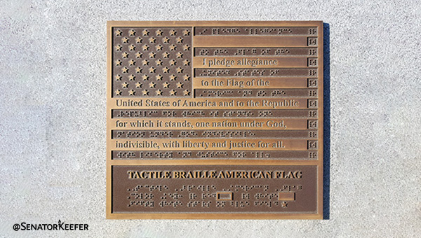 Braille Flag monument.