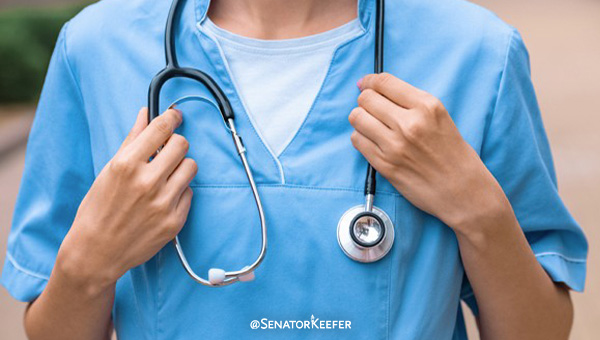 nurse with stethoscope.