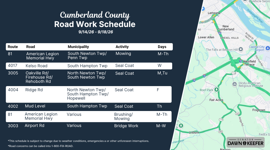 Cumberland County Road Work