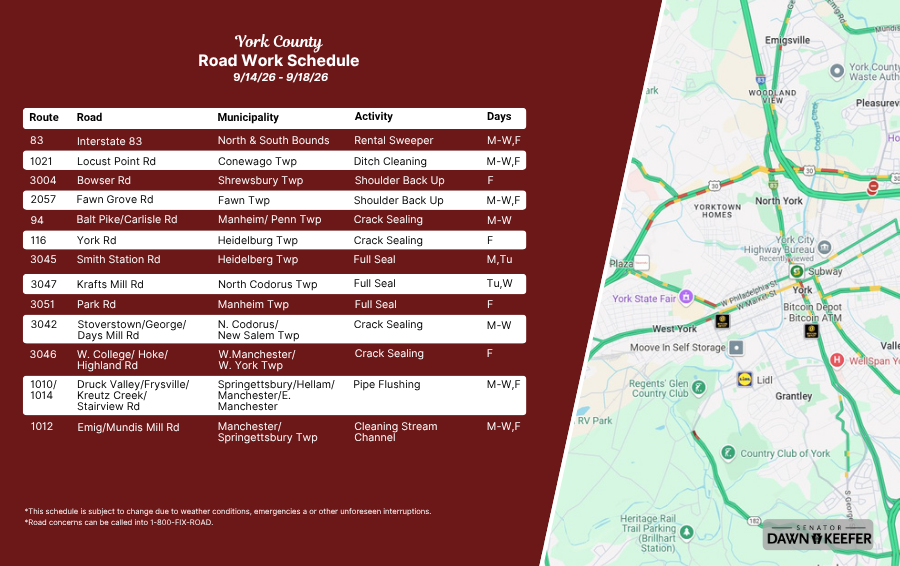 York County Road Work